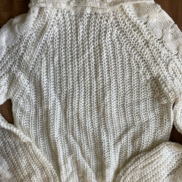 NWT Planet Gold Egret cozy cables turtleneck sweater size Small - Picture 5 of 5